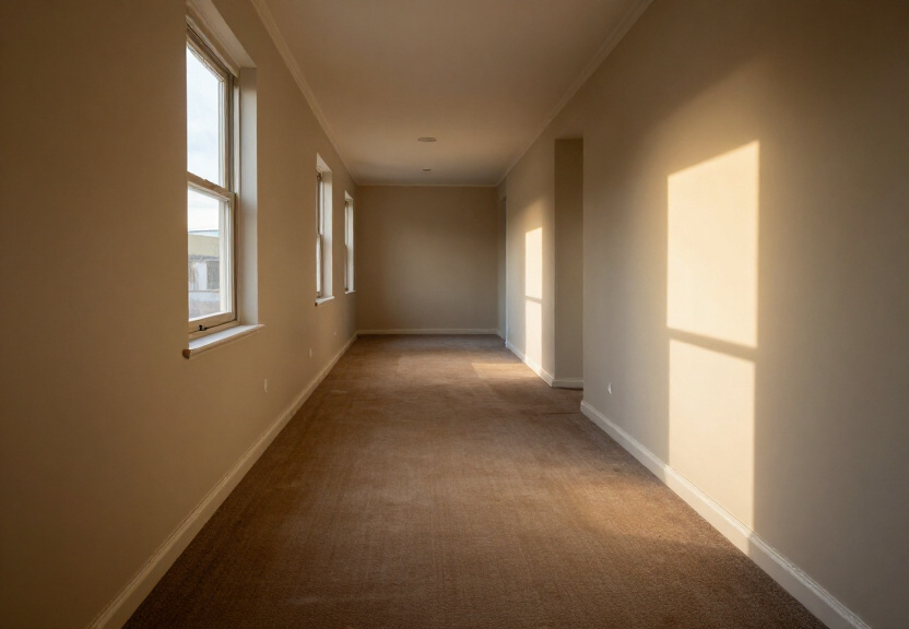 Restored living room in Green Valley with dry carpets and fresh paint