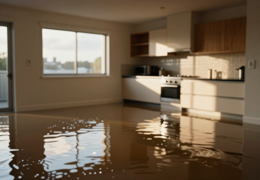Flooded basement in Green Valley before drying